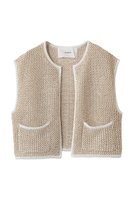 【アダワス/ADAWAS】のリネンブレンド メッシュ ベスト 人気、トレンドファッション・服の通販 founy(ファニー) ファッション Fashion レディースファッション Fashion for Women アウター Coat / Outerwear Collection レディースジャケット・軽アウター Jackets コンパクト Compact, Small Size ジャケット Jacket, Outerwear センター Center, Center Line パターン Pattern, Design Print フロント Front, Front Design ベスト Vest, Waistcoat メッシュ Mesh, Net Fabric リネン Linen, Linen Fabric 新作・新入荷 New Arrivals / New In |ID:prp329100004862440