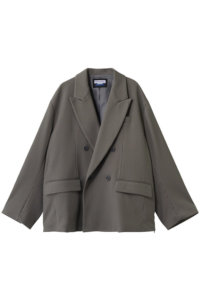 【メゾンスペシャル/MAISON SPECIAL】の【UNISEX】オメガリブプライムオーバーダブルジャケット インテリア・キッズ・メンズ・レディースファッション・服の通販 founy(ファニー) 　ファッション　Fashion　レディースファッション　Fashion for Women　アウター　Coat / Outerwear Collection　レディースジャケット・軽アウター　Jackets　2026年　2026　ユニセックス　Unisex, Genderless　ジップ　Zip, Zipper　ジャケット　Jacket, Outerwear　スリット　Slit, Slit Detail　ダブル　Double, Double-Breasted　夏　Summer　春　Spring　S/S・春夏　SS, Spring/Summer, Warm Season　GRY(グレー)|ID: prp329100004862446 ipo3291000000036103678