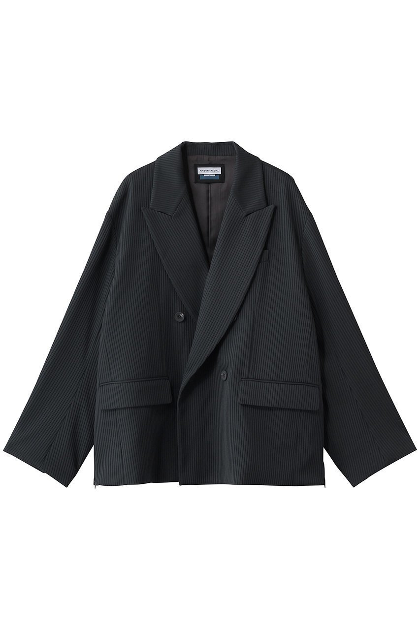 【メゾンスペシャル/MAISON SPECIAL】の【UNISEX】オメガリブプライムオーバーダブルジャケット インテリア・キッズ・メンズ・レディースファッション・服の通販 founy(ファニー) 　ファッション　Fashion　レディースファッション　Fashion for Women　アウター　Coat / Outerwear Collection　レディースジャケット・軽アウター　Jackets　2026年　2026　ユニセックス　Unisex, Genderless　ジップ　Zip, Zipper　ジャケット　Jacket, Outerwear　スリット　Slit, Slit Detail　ダブル　Double, Double-Breasted　夏　Summer　春　Spring　S/S・春夏　SS, Spring/Summer, Warm Season　C.GRY(チャコールグレー)|ID: prp329100004862446 ipo3291000000036103679