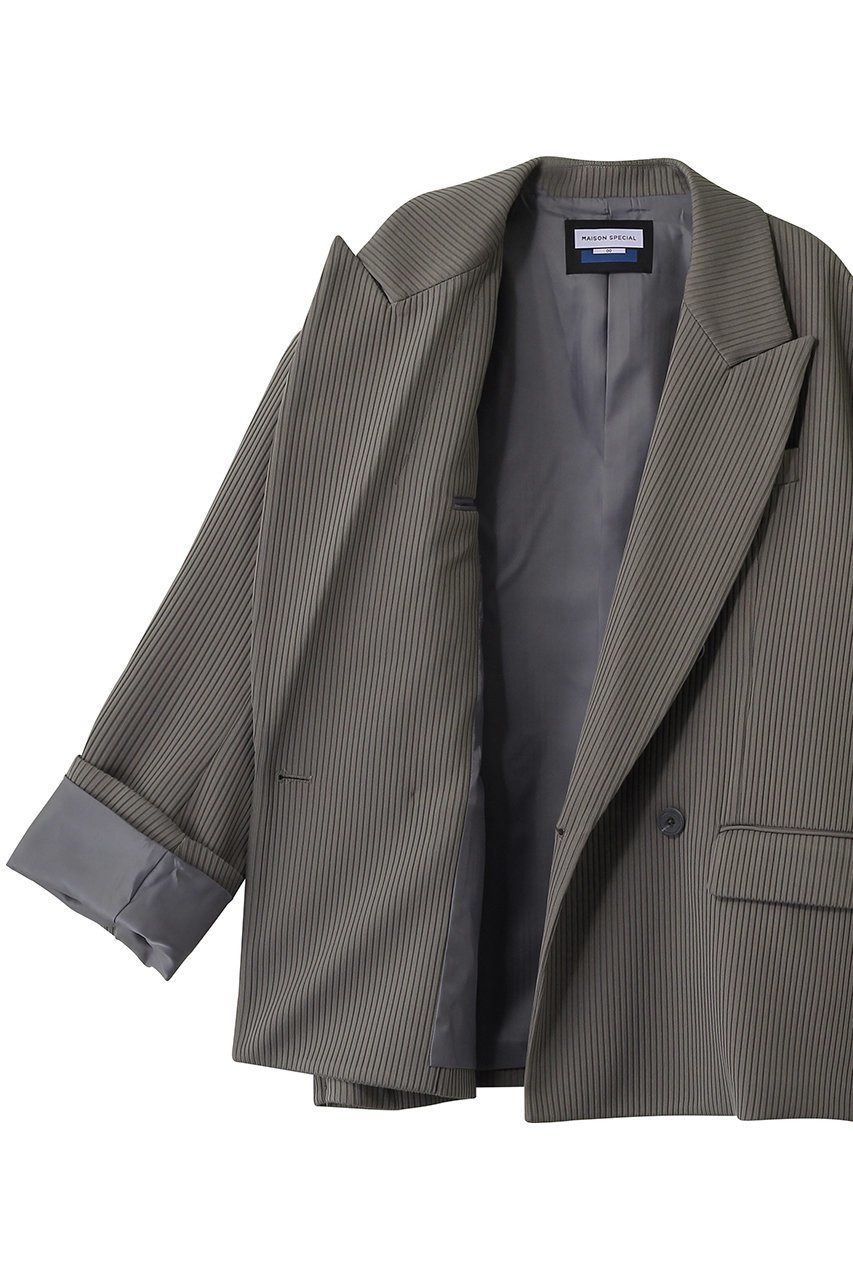 【メゾンスペシャル/MAISON SPECIAL】の【UNISEX】オメガリブプライムオーバーダブルジャケット 人気、トレンドファッション・服の通販 founy(ファニー) 　ファッション　Fashion　レディースファッション　Fashion for Women　アウター　Coat / Outerwear Collection　レディースジャケット・軽アウター　Jackets　2026年　2026　ユニセックス　Unisex, Genderless　ジップ　Zip, Zipper　ジャケット　Jacket, Outerwear　スリット　Slit, Slit Detail　ダブル　Double, Double-Breasted　夏　Summer　春　Spring　S/S・春夏　SS, Spring/Summer, Warm Season　other-7|ID: prp329100004862446 ipo3291000000036103686