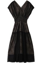 【コルコバード/CORCOVADO】のシャーリングジャカードドレス ブラック|ID: prp329100004862872 ipo3291000000036144854