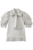 【コルコバード/CORCOVADO】のコットンシルクシアーチェックブラウス 人気、トレンドファッション・服の通販 founy(ファニー) ファッション Fashion レディースファッション Fashion for Women トップス・カットソー Cut & Sew Tops シャツ・ブラウス・オフィスカジュアル Elegant Blouses & Button-Ups インナー Innerwear キャミソール Camisole, Spaghetti Strap Top シアー Sheer, See-Through ショート Short, Short Length シルク Silk, 100% Silk スリーブ Sleeve, Long Sleeve / Short Sleeve チェック Check, Plaid, Tartan フェミニン Feminine, Girly リボン Ribbon, Bow エレガント 上品 Elegant 新作・新入荷 New Arrivals / New In thumbnail ホワイト|ID: prp329100004862874 ipo3291000000036144874