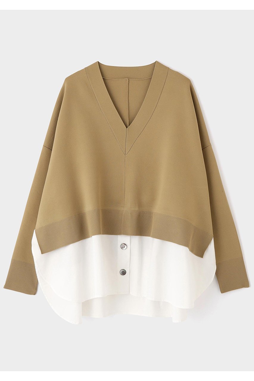 【ル フィル/LE PHIL】のレイヤードプルオーバー インテリア・キッズ・メンズ・レディースファッション・服の通販 founy(ファニー) ファッション Fashion レディースファッション Fashion for Women トップス・カットソー Cut & Sew Tops ニット Knit Tops & Sweaters カジュアルプルオーバー・ニットトップス Pullovers & Knit Tops / Casual Pullovers インナー Innerwear エレガント 上品 Elegant 春 Spring シンプル Simple, Minimal ドッキング Docking, Mixed Material バランス Balance, Style Balance ビッグ Big, Oversized ボトム Bottoms, Lower Wear S/S・春夏 SS, Spring/Summer, Warm Season 夏 Summer 2026年 2026 ベージュ|ID: prp329100004862876 ipo3291000000036144903