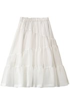 【フォルフォルモ/FORFORMO】のSheer Gathered Skirt ホワイト|ID: prp329100004862883 ipo3291000000036145002