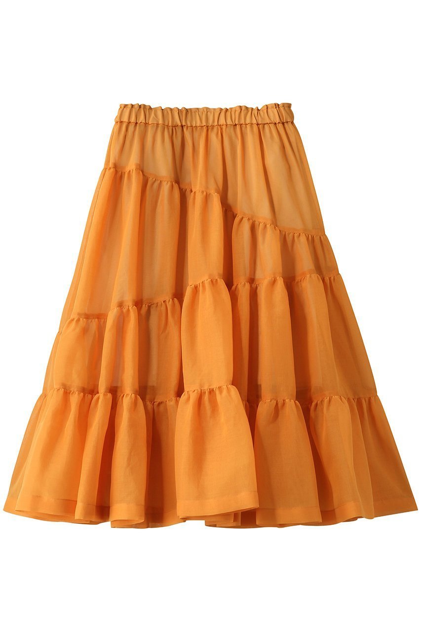 【フォルフォルモ/FORFORMO】のSheer Gathered Skirt インテリア・キッズ・メンズ・レディースファッション・服の通販 founy(ファニー) 　ファッション　Fashion　レディースファッション　Fashion for Women　スカート　Skirts　ロングスカート　Long Skirts / Maxi & Midi Skirts　2026年　2026　エレガント 上品　Elegant　スウェット / スエット　Sweatshirt, Sweatwear　スポーティ　Sporty, Casual Athletic　トレンド　Trend, Trending Now　ブルゾン　Blouson, Bomber Jacket　ペチコート　Petticoat, Underskirt　ボトム　Bottoms, Lower Wear　ロング　Long, Long-Length　夏　Summer　春　Spring　S/S・春夏　SS, Spring/Summer, Warm Season　オレンジ|ID: prp329100004862883 ipo3291000000036145003