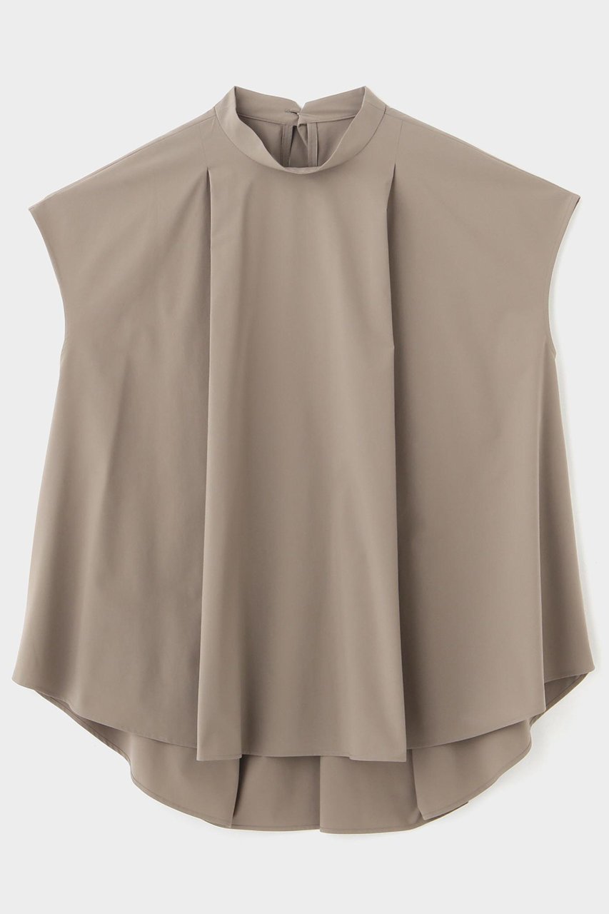 【ル フィル/LE PHIL】のSOLOTEXノースリーブブラウス インテリア・キッズ・メンズ・レディースファッション・服の通販 founy(ファニー) 　ファッション　Fashion　レディースファッション　Fashion for Women　トップス・カットソー　Cut & Sew Tops　キャミソール&ノースリーブ　Camisoles & Sleeveless Tops　シャツ・ブラウス・オフィスカジュアル　Elegant Blouses & Button-Ups　スタンド　Stand Collar, Upright Stand　ノースリーブ　Sleeveless, No-Sleeve　バランス　Balance, Style Balance　新作・新入荷　New Arrivals / New In　ブラウン|ID: prp329100004862886 ipo3291000000036145055