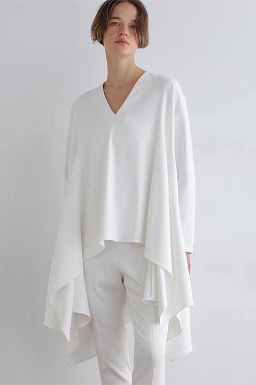 【ル フィル/LE PHIL】の2WAYツイルイレギュラーヘムブラウス 人気、トレンドファッション・服の通販 founy(ファニー) 　ファッション　Fashion　レディースファッション　Fashion for Women　トップス・カットソー　Cut & Sew Tops　シャツ・ブラウス・オフィスカジュアル　Elegant Blouses & Button-Ups　おすすめ　Recommended / Our Picks　イレギュラーヘム　Irregular Hem　スリーブ　Sleeve, Long Sleeve / Short Sleeve　ドレープ　Drape, Draping Fabric　ビッグ　Big, Oversized　ロング　Long, Long-Length　定番　Standard, Basic Item　新作・新入荷　New Arrivals / New In　ビジネス 仕事 通勤　Business / Work / Commuting　other-2|ID: prp329100004862887 ipo3291000000036145069