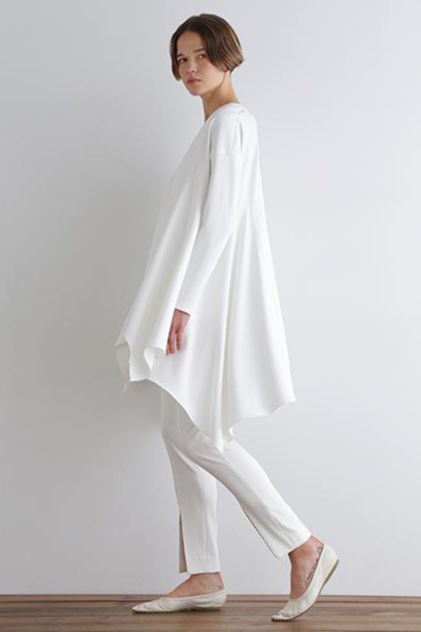 【ル フィル/LE PHIL】の2WAYツイルイレギュラーヘムブラウス 人気、トレンドファッション・服の通販 founy(ファニー) 　ファッション　Fashion　レディースファッション　Fashion for Women　トップス・カットソー　Cut & Sew Tops　シャツ・ブラウス・オフィスカジュアル　Elegant Blouses & Button-Ups　おすすめ　Recommended / Our Picks　イレギュラーヘム　Irregular Hem　スリーブ　Sleeve, Long Sleeve / Short Sleeve　ドレープ　Drape, Draping Fabric　ビッグ　Big, Oversized　ロング　Long, Long-Length　定番　Standard, Basic Item　新作・新入荷　New Arrivals / New In　ビジネス 仕事 通勤　Business / Work / Commuting　other-3|ID: prp329100004862887 ipo3291000000036145071