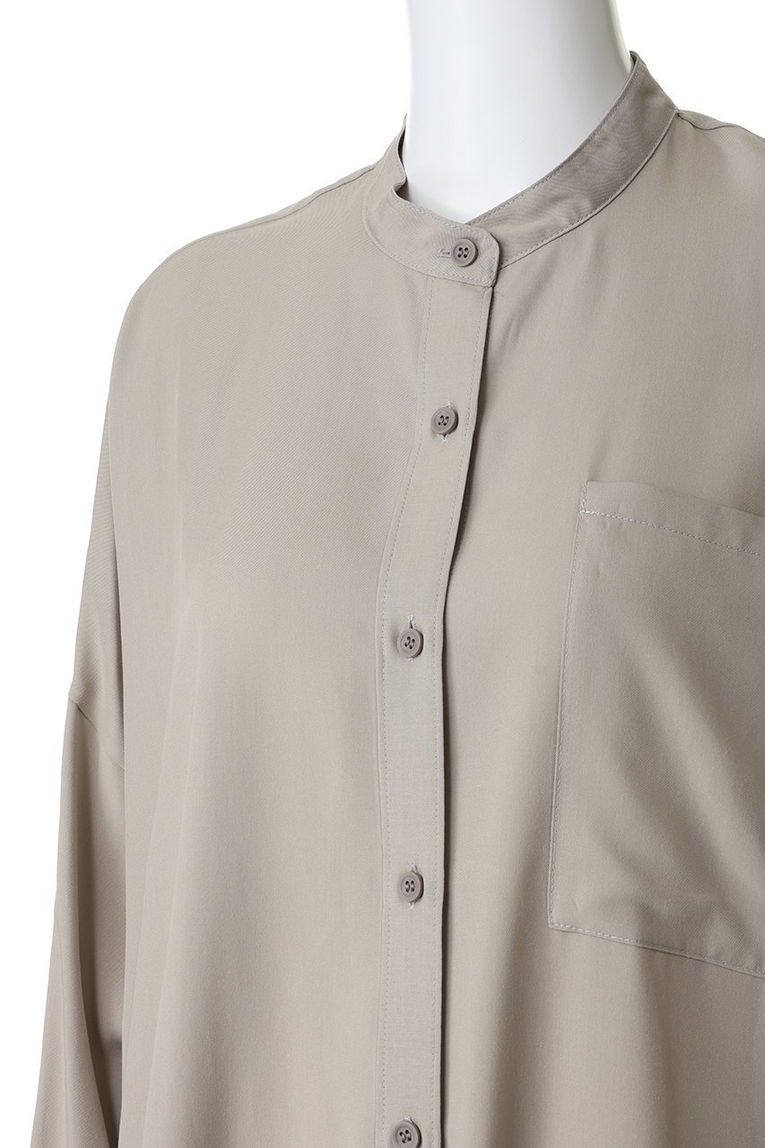 【ミズイロ インド/mizuiro ind】のT/R band collar long shirt シャツ 人気、トレンドファッション・服の通販 founy(ファニー) 　ファッション　Fashion　レディースファッション　Fashion for Women　トップス・カットソー　Cut & Sew Tops　シャツ・ブラウス・オフィスカジュアル　Elegant Blouses & Button-Ups　2026年　2026　おすすめ　Recommended / Our Picks　スリット　Slit, Slit Detail　スリーブ　Sleeve, Long Sleeve / Short Sleeve　ロング　Long, Long-Length　エレガント 上品　Elegant　夏　Summer　春　Spring　S/S・春夏　SS, Spring/Summer, Warm Season　other-5|ID: prp329100004862894 ipo3291000000036145163