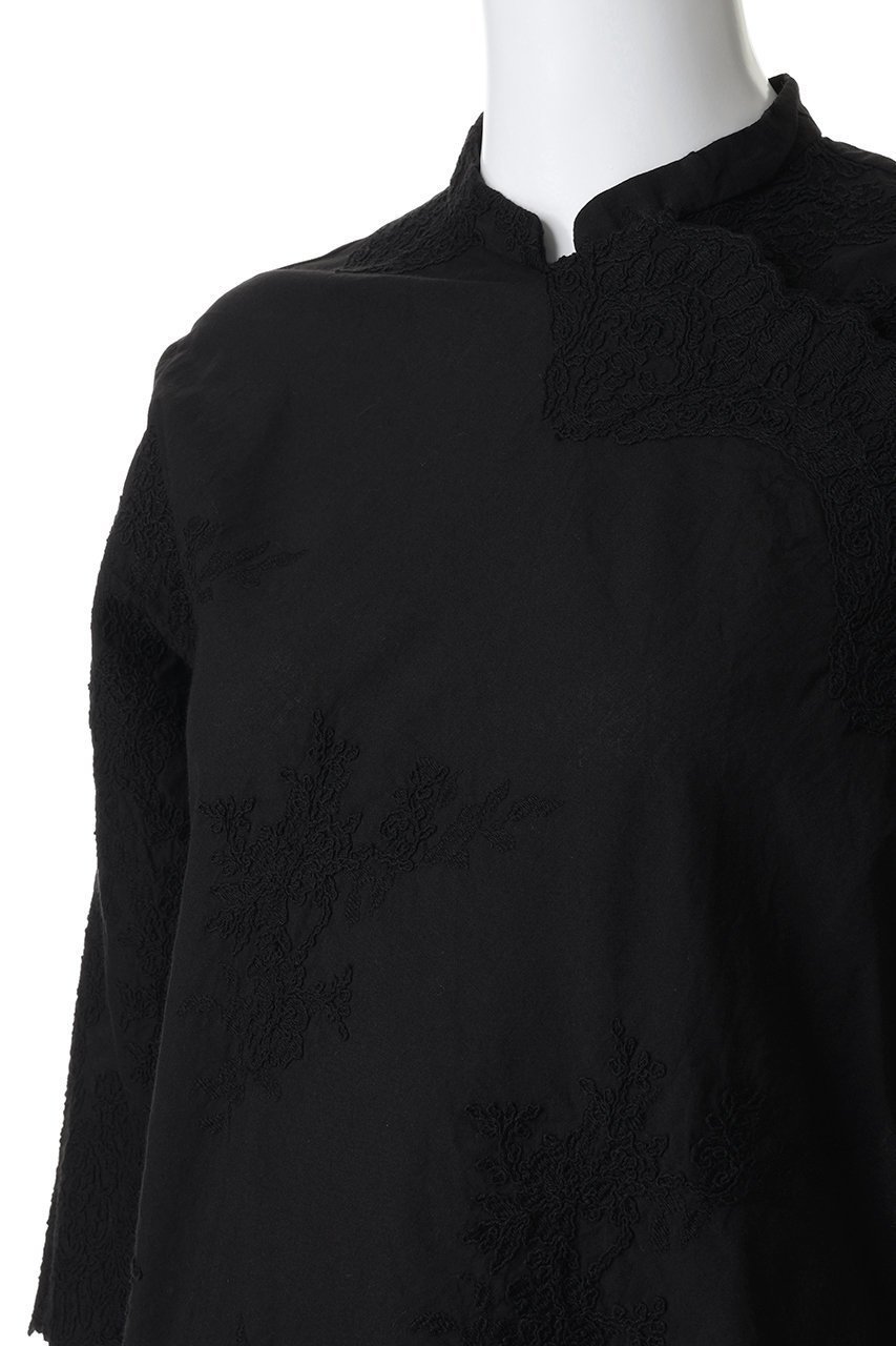 【ミズイロ インド/mizuiro ind】のlace chinoiserie shirt シャツ 人気、トレンドファッション・服の通販 founy(ファニー) 　ファッション　Fashion　レディースファッション　Fashion for Women　トップス・カットソー　Cut & Sew Tops　シャツ・ブラウス・オフィスカジュアル　Elegant Blouses & Button-Ups　2026年　2026　アンティーク　Antique-Inspired　スリーブ　Sleeve, Long Sleeve / Short Sleeve　マニッシュ　Mannish, Boyish　レース　Lace, Lace Fabric　ロング　Long, Long-Length　エレガント 上品　Elegant　夏　Summer　春　Spring　S/S・春夏　SS, Spring/Summer, Warm Season　other-5|ID: prp329100004862896 ipo3291000000036145188