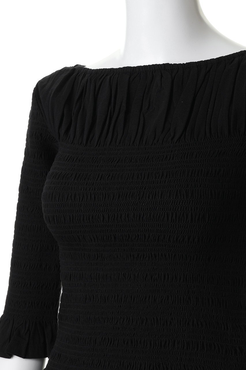 【マーレット/MERLETTE】のAPOLLINE コットンジャージー ハンドスモッキングフリルカットソー 人気、トレンドファッション・服の通販 founy(ファニー) 　ファッション　Fashion　レディースファッション　Fashion for Women　トップス・カットソー　Cut & Sew Tops　シャツ・ブラウス・オフィスカジュアル　Elegant Blouses & Button-Ups　ロングTシャツ・Tシャツ　Longline T-Shirts & Tees　カットソー・ベーシックTシャツ　Cut-and-Sewn Tops / Stretch Tees & Basics　2026年　2026　なめらか　Smooth, Silky Texture　カットソー　Cut and Sewn Top　ショート　Short, Short Length　スモッキング　Smocking, Gathered Stitching　スリーブ　Sleeve, Long Sleeve / Short Sleeve　フリル　Frill, Ruffle　夏　Summer　春　Spring　S/S・春夏　SS, Spring/Summer, Warm Season　other-5|ID: prp329100004862926 ipo3291000000036146851