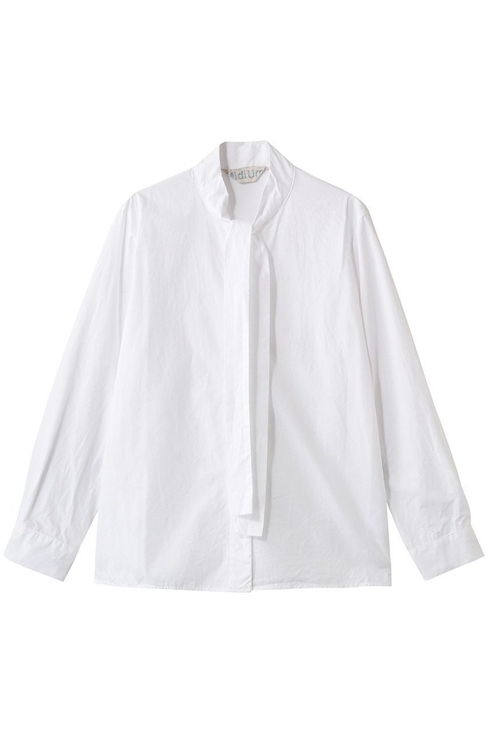 【ミディウミ/MidiUmi】のtie-neck shirt シャツ インテリア・キッズ・メンズ・レディースファッション・服の通販 founy(ファニー) https://founy.com/ ファッション Fashion レディースファッション Fashion for Women トップス・カットソー Cut & Sew Tops シャツ・ブラウス・オフィスカジュアル Elegant Blouses & Button-Ups 2026年 2026 シンプル Simple, Minimal ジャケット Jacket, Outerwear スリーブ Sleeve, Long Sleeve / Short Sleeve パーティ Party, Party Style フェミニン Feminine, Girly リボン Ribbon, Bow ロング Long, Long-Length 夏 Summer 春 Spring S/S・春夏 SS, Spring/Summer, Warm Season |ID: prp329100004862927 ipo3291000000036146871