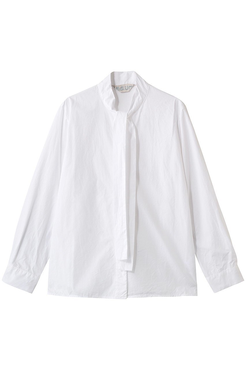 【ミディウミ/MidiUmi】のtie-neck shirt シャツ 人気、トレンドファッション・服の通販 founy(ファニー) 　ファッション　Fashion　レディースファッション　Fashion for Women　トップス・カットソー　Cut & Sew Tops　シャツ・ブラウス・オフィスカジュアル　Elegant Blouses & Button-Ups　2026年　2026　シンプル　Simple, Minimal　ジャケット　Jacket, Outerwear　スリーブ　Sleeve, Long Sleeve / Short Sleeve　パーティ　Party, Party Style　フェミニン　Feminine, Girly　リボン　Ribbon, Bow　ロング　Long, Long-Length　夏　Summer　春　Spring　S/S・春夏　SS, Spring/Summer, Warm Season　 other-1|ID: prp329100004862927 ipo3291000000036146871