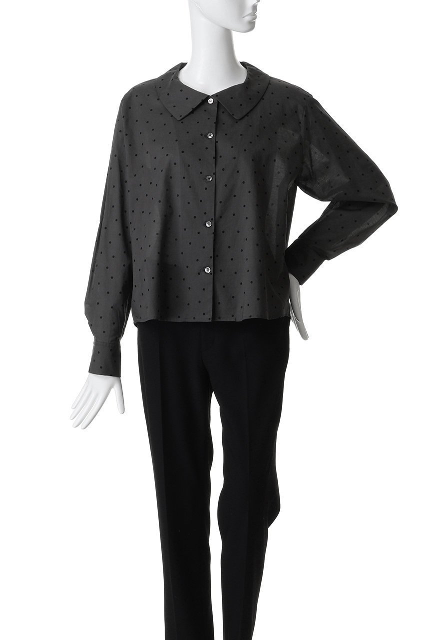 【ミディウミ/MidiUmi】のflat collar dots shirt シャツ 人気、トレンドファッション・服の通販 founy(ファニー) 　ファッション　Fashion　レディースファッション　Fashion for Women　トップス・カットソー　Cut & Sew Tops　シャツ・ブラウス・オフィスカジュアル　Elegant Blouses & Button-Ups　2026年　2026　シアー　Sheer, See-Through　スリーブ　Sleeve, Long Sleeve / Short Sleeve　ドット　Polka Dot, Dot Pattern　フェミニン　Feminine, Girly　ロング　Long, Long-Length　夏　Summer　春　Spring　S/S・春夏　SS, Spring/Summer, Warm Season　other-2|ID: prp329100004862928 ipo3291000000036146887