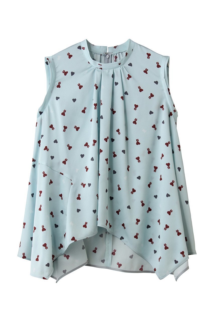 【ランバン オン ブルー/LANVIN en Bleu】のMarina dot/Heartブラウス インテリア・キッズ・メンズ・レディースファッション・服の通販 founy(ファニー) ファッション Fashion レディースファッション Fashion for Women トップス・カットソー Cut & Sew Tops キャミソール&ノースリーブ Camisoles & Sleeveless Tops シャツ・ブラウス・オフィスカジュアル Elegant Blouses & Button-Ups 2026年 2026 コレクション Collection, Seasonal Line サテン Satin, Glossy Fabric ジャケット Jacket, Outerwear ドット Polka Dot, Dot Pattern ノースリーブ Sleeveless, No-Sleeve プリント Print, Printed Pattern ランダム Random, Irregular レギュラー Regular, Standard Fit 夏 Summer 春 Spring S/S・春夏 SS, Spring/Summer, Warm Season グリーン|ID: prp329100004862935 ipo3291000000036147273