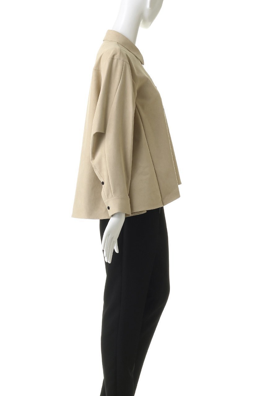 【ランバン オン ブルー/LANVIN en Bleu】のフェイクスエードフレアシャツ 人気、トレンドファッション・服の通販 founy(ファニー) 　ファッション　Fashion　レディースファッション　Fashion for Women　トップス・カットソー　Cut & Sew Tops　シャツ・ブラウス・オフィスカジュアル　Elegant Blouses & Button-Ups　2026年　2026　スリット　Slit, Slit Detail　スリーブ　Sleeve, Long Sleeve / Short Sleeve　フレア　Flare, Flared　ロング　Long, Long-Length　夏　Summer　春　Spring　S/S・春夏　SS, Spring/Summer, Warm Season　other-3|ID: prp329100004862937 ipo3291000000036147297