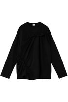 【マノフ/MANOF】のFRILLED LONG T-SHIRTトップス 人気、トレンドファッション・服の通販 founy(ファニー) ファッション Fashion レディースファッション Fashion for Women トップス・カットソー Cut & Sew Tops シャツ・ブラウス・オフィスカジュアル Elegant Blouses & Button-Ups ロングTシャツ・Tシャツ Longline T-Shirts & Tees カットソー・ベーシックTシャツ Cut-and-Sewn Tops / Stretch Tees & Basics 2026年 2026 アシンメトリー Asymmetrical Style スリーブ Sleeve, Long Sleeve / Short Sleeve ドレープ Drape, Draping Fabric フリル Frill, Ruffle ロング Long, Long-Length 夏 Summer 春 Spring S/S・春夏 SS, Spring/Summer, Warm Season thumbnail BLACK|ID: prp329100004862940 ipo3291000000036147326