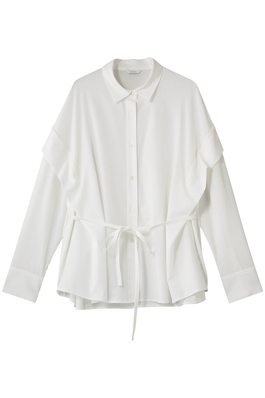 【マノフ/MANOF】のSHOULDER TUCK SHIRTSトップス インテリア・キッズ・メンズ・レディースファッション・服の通販 founy(ファニー) 　ファッション　Fashion　レディースファッション　Fashion for Women　トップス・カットソー　Cut & Sew Tops　シャツ・ブラウス・オフィスカジュアル　Elegant Blouses & Button-Ups　2026年　2026　シアー　Sheer, See-Through　スリーブ　Sleeve, Long Sleeve / Short Sleeve　ロング　Long, Long-Length　夏　Summer　春　Spring　S/S・春夏　SS, Spring/Summer, Warm Season　WHITE|ID: prp329100004862941 ipo3291000000036147336