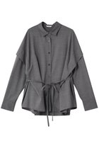 【マノフ/MANOF】のSHOULDER TUCK SHIRTSトップス 人気、トレンドファッション・服の通販 founy(ファニー) ファッション Fashion レディースファッション Fashion for Women トップス・カットソー Cut & Sew Tops シャツ・ブラウス・オフィスカジュアル Elegant Blouses & Button-Ups 2026年 2026 シアー Sheer, See-Through スリーブ Sleeve, Long Sleeve / Short Sleeve ロング Long, Long-Length 夏 Summer 春 Spring S/S・春夏 SS, Spring/Summer, Warm Season thumbnail GRAY|ID: prp329100004862941 ipo3291000000036147337