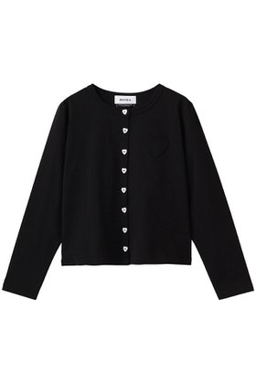 【ミュベール/MUVEIL】 【2/27 0:00販売開始】ハートボタン天竺カーディガン人気、トレンドファッション・服の通販 founy(ファニー) ファッション Fashion レディースファッション Fashion for Women トップス・カットソー Cut & Sew Tops カーディガン・羽織り Layered Style Cardigans シャツ・ブラウス・オフィスカジュアル Elegant Blouses & Button-Ups ロングTシャツ・Tシャツ Longline T-Shirts & Tees カットソー・ベーシックTシャツ Cut-and-Sewn Tops / Stretch Tees & Basics 2026年 2026 カーディガン Cardigan, Knitwear クロップド Cropped, Short Length コンパクト Compact, Small Size モノトーン Monotone, Black and White 夏 Summer 春 Spring S/S・春夏 SS, Spring/Summer, Warm Season |ID:prp329100004864050