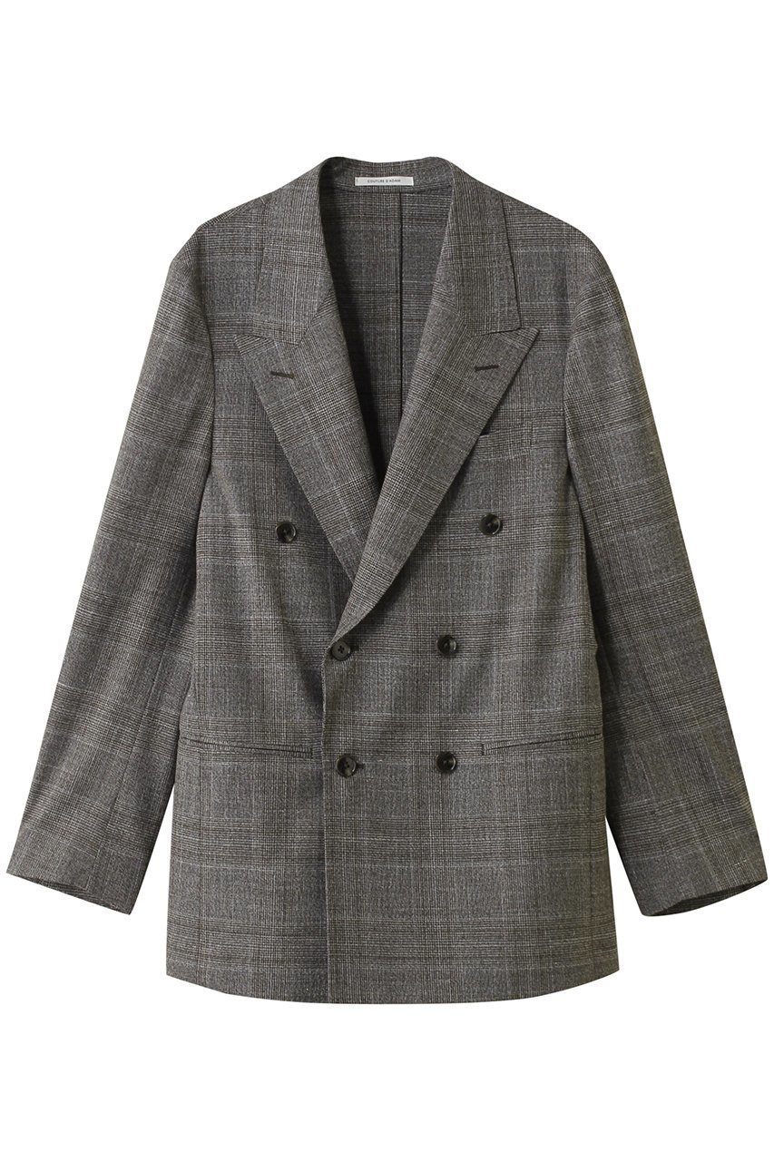 【クチュールドアダム/COUTURE D'ADAM】のグレンチェックダブルジャケット 人気、トレンドファッション・服の通販 founy(ファニー) 　ファッション　Fashion　レディースファッション　Fashion for Women　アウター　Coat / Outerwear Collection　レディースジャケット・軽アウター　Jackets　2026年　2026　ジャケット　Jacket, Outerwear　チェック　Check, Plaid, Tartan　ドレス　Dress, One-Piece　リラックス　Relax, Relaxed Fit　夏　Summer　春　Spring　S/S・春夏　SS, Spring/Summer, Warm Season　 other-1|ID: prp329100004864076 ipo3291000000036190428