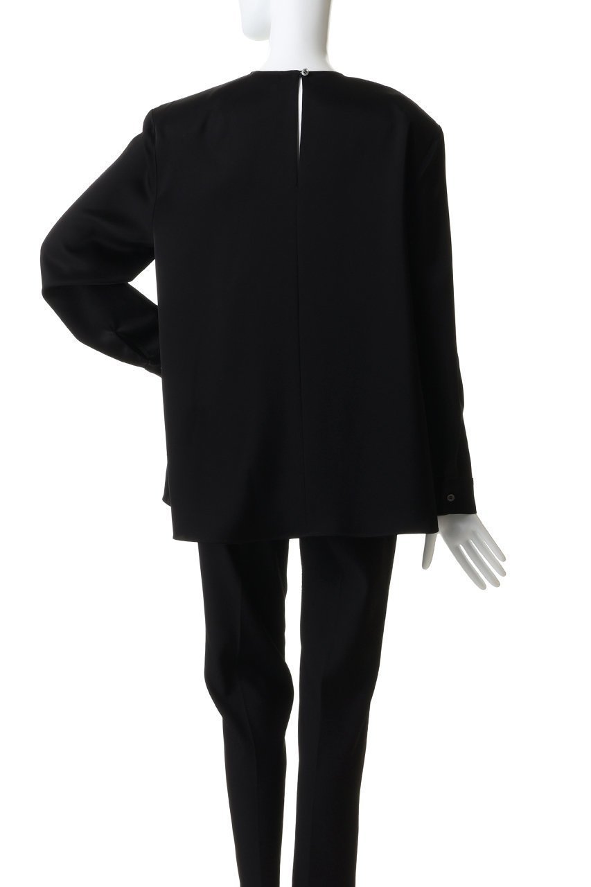 【ジェイドット/j.】のダブルサテン Tブラウス 人気、トレンドファッション・服の通販 founy(ファニー) 　ファッション　Fashion　レディースファッション　Fashion for Women　トップス・カットソー　Cut & Sew Tops　シャツ・ブラウス・オフィスカジュアル　Elegant Blouses & Button-Ups　オケージョン　Occasion Wear　サテン　Satin, Glossy Fabric　スリーブ　Sleeve, Long Sleeve / Short Sleeve　ダブル　Double, Double-Breasted　パーティ　Party, Party Style　フレア　Flare, Flared　リュクス　Luxury, Elegant, High-End, Chic　ロング　Long, Long-Length　新作・新入荷　New Arrivals / New In　other-4|ID: prp329100004864083 ipo3291000000036190491