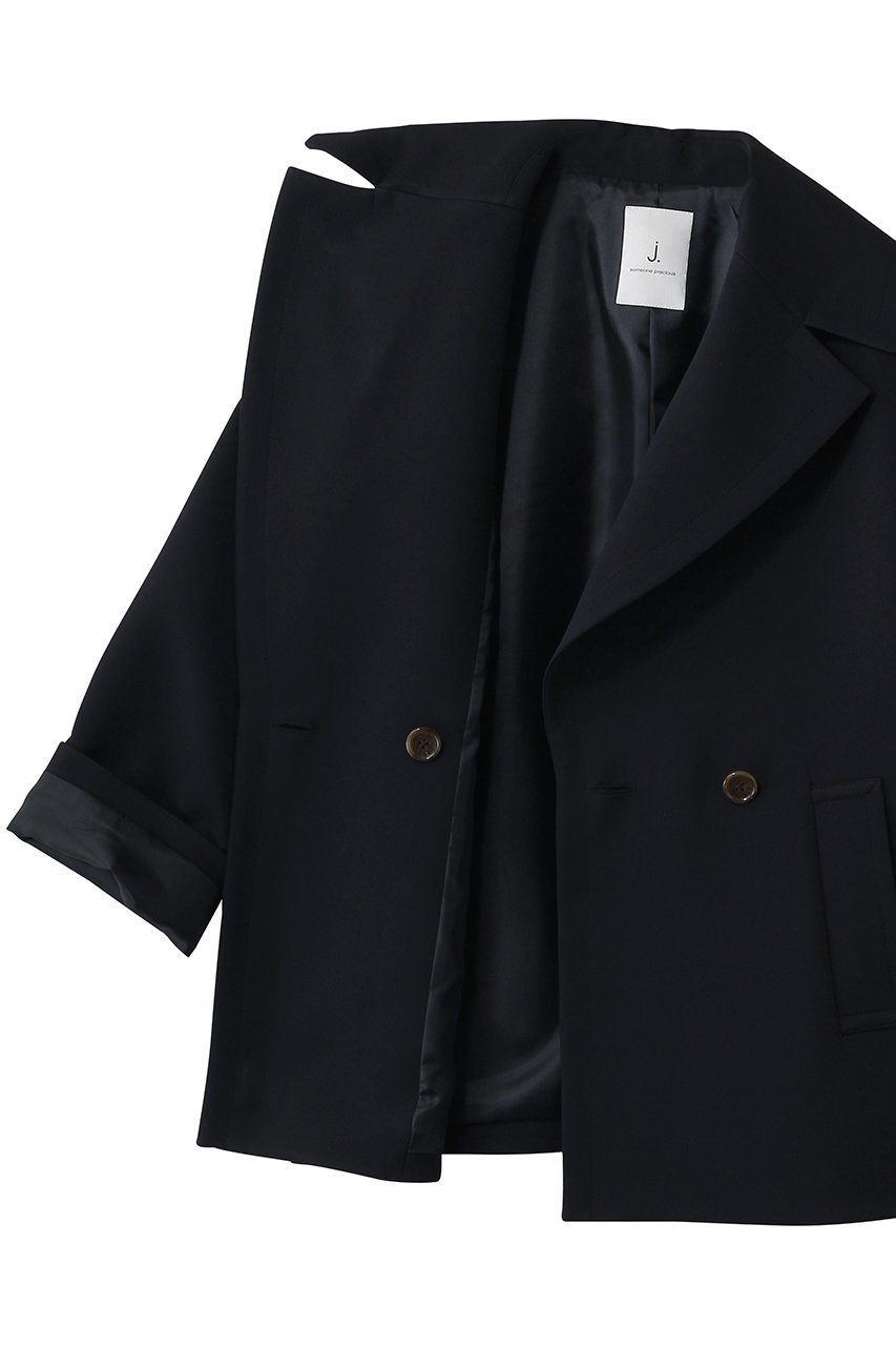 【ジェイドット/j.】のマトラッセクロス モダンピーコート 人気、トレンドファッション・服の通販 founy(ファニー) 　ファッション　Fashion　レディースファッション　Fashion for Women　アウター　Coat / Outerwear Collection　コート・ロングコート・ピーコート　Long Coats, Peacoats & More　ショート　Short, Short Length　ストレッチ　Stretch, Stretchy Fabric　トレンド　Trend, Trending Now　新作・新入荷　New Arrivals / New In　other-6|ID: prp329100004864085 ipo3291000000036190507