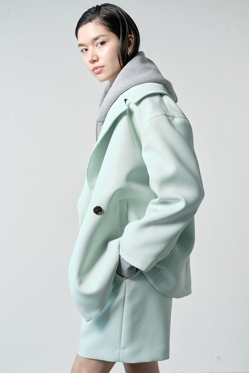 【ジェイドット/j.】のマトラッセクロス モダンピーコート 人気、トレンドファッション・服の通販 founy(ファニー) ファッション Fashion レディースファッション Fashion for Women アウター Coat / Outerwear Collection コート・ロングコート・ピーコート Long Coats, Peacoats & More ショート Short, Short Length ストレッチ Stretch, Stretchy Fabric トレンド Trend, Trending Now other-2|ID: prp329100004864085 ipo3291000000036953283