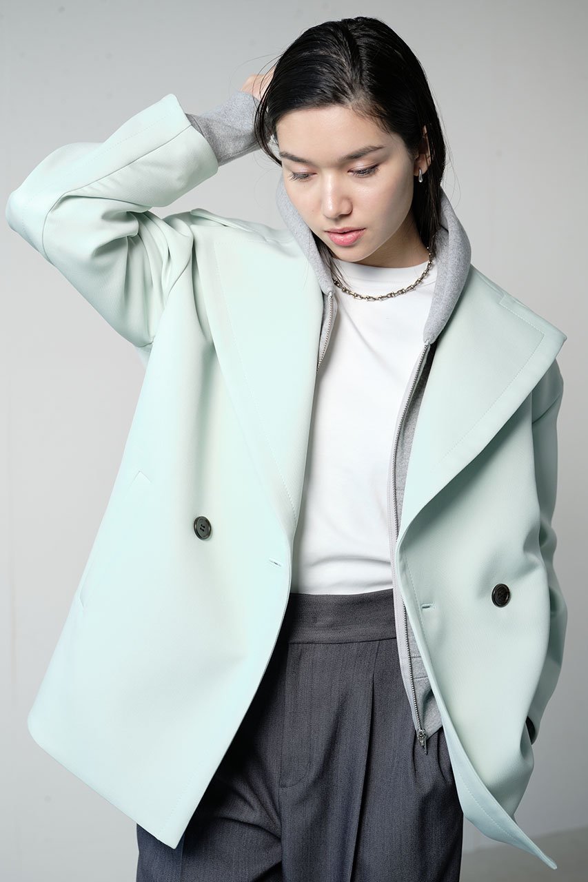 【ジェイドット/j.】のマトラッセクロス モダンピーコート 人気、トレンドファッション・服の通販 founy(ファニー) ファッション Fashion レディースファッション Fashion for Women アウター Coat / Outerwear Collection コート・ロングコート・ピーコート Long Coats, Peacoats & More ショート Short, Short Length ストレッチ Stretch, Stretchy Fabric トレンド Trend, Trending Now other-4|ID: prp329100004864085 ipo3291000000036953285