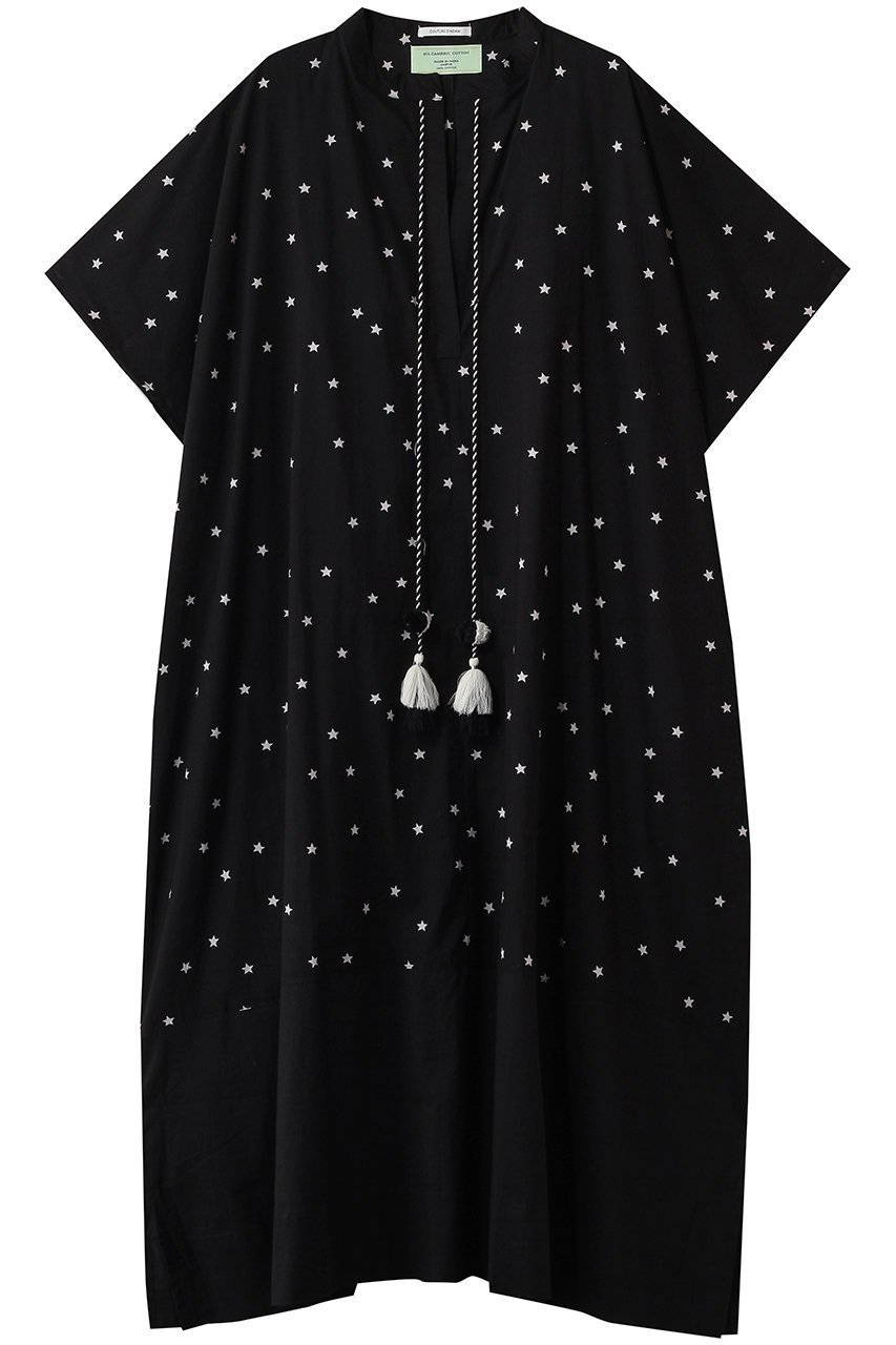 【クチュールドアダム/COUTURE D'ADAM】のスターダストサマードレス インテリア・キッズ・メンズ・レディースファッション・服の通販 founy(ファニー) 　ファッション　Fashion　レディースファッション　Fashion for Women　ワンピース　Dresses　フォーマル・パーティードレス・結婚式用ドレス　Elegant & Casual Dresses　チュニック　Tunic Tops & Dresses　2026年　2026　サマー　Summer, Summer Style　チュニック　Tunic, Long Top　デコルテ　Décolleté, Neckline　ドレス　Dress, One-Piece　フリンジ　Fringe, Tassel　リゾート　Resort, Vacation Style　ロング　Long, Long-Length　夏　Summer　春　Spring　S/S・春夏　SS, Spring/Summer, Warm Season　ブラック×ホワイト|ID: prp329100004864086 ipo3291000000036190510