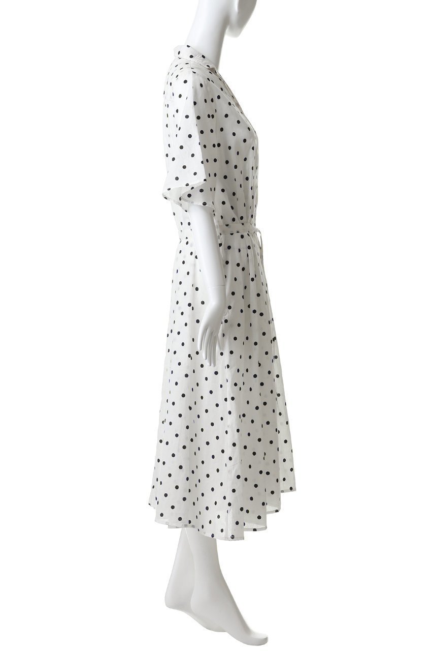 【クチュールドアダム/COUTURE D'ADAM】のポルカドットオープンカラードレス 人気、トレンドファッション・服の通販 founy(ファニー) 　ファッション　Fashion　レディースファッション　Fashion for Women　ワンピース　Dresses　フォーマル・パーティードレス・結婚式用ドレス　Elegant & Casual Dresses　チュニック　Tunic Tops & Dresses　2026年　2026　インド　Indian Textile　クラシック　Classic, Timeless Style　チュニック　Tunic, Long Top　ドット　Polka Dot, Dot Pattern　ドレス　Dress, One-Piece　ドレープ　Drape, Draping Fabric　バランス　Balance, Style Balance　リラックス　Relax, Relaxed Fit　ロング　Long, Long-Length　夏　Summer　春　Spring　S/S・春夏　SS, Spring/Summer, Warm Season　other-3|ID: prp329100004864088 ipo3291000000036190526