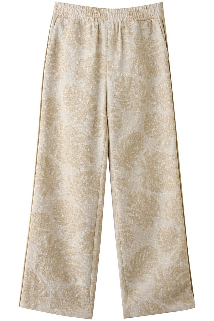 【クチュールドアダム/COUTURE D'ADAM】のボタニカルジャカードイージーパンツ インテリア・キッズ・メンズ・レディースファッション・服の通販 founy(ファニー) https://founy.com/ ファッション Fashion レディースファッション Fashion for Women パンツ Pants & Trousers エレガント 上品 Elegant シンプル Simple, Minimal ジャカード／ジャガード Jacquard, Woven Pattern ジャケット Jacket, Outerwear バランス Balance, Style Balance パターン Pattern, Design Print ボタニカル Botanical, Floral Pattern ワイド Wide, Wide Fit |ID: prp329100004864092 ipo3291000000036953348