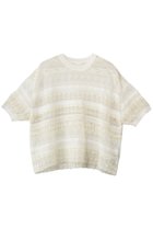 【エリオポール/heliopole】の【boussole】ランダムボーダーレースC/Nニット 人気、トレンドファッション・服の通販 founy(ファニー) ファッション Fashion レディースファッション Fashion for Women トップス・カットソー Cut & Sew Tops ニット Knit Tops & Sweaters カジュアルプルオーバー・ニットトップス Pullovers & Knit Tops / Casual Pullovers 2026年 2026 シンプル Simple, Minimal パターン Pattern, Design Print フェミニン Feminine, Girly プリント Print, Printed Pattern ボトム Bottoms, Lower Wear ボーダー Border, Stripe モダン Modern, Contemporary ランダム Random, Irregular レース Lace, Lace Fabric 夏 Summer 春 Spring S/S・春夏 SS, Spring/Summer, Warm Season thumbnail ホワイト|ID: prp329100004864105 ipo3291000000036190658