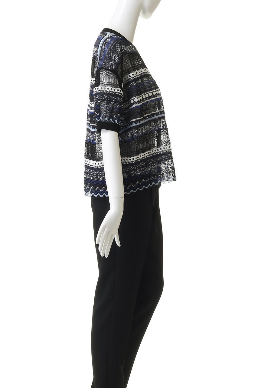 【エリオポール/heliopole】の【boussole】ランダムボーダーレースC/Nニット 人気、トレンドファッション・服の通販 founy(ファニー) 　ファッション　Fashion　レディースファッション　Fashion for Women　トップス・カットソー　Cut & Sew Tops　ニット　Knit Tops & Sweaters　カジュアルプルオーバー・ニットトップス　Pullovers & Knit Tops / Casual Pullovers　2026年　2026　シンプル　Simple, Minimal　パターン　Pattern, Design Print　フェミニン　Feminine, Girly　プリント　Print, Printed Pattern　ボトム　Bottoms, Lower Wear　ボーダー　Border, Stripe　モダン　Modern, Contemporary　ランダム　Random, Irregular　レース　Lace, Lace Fabric　夏　Summer　春　Spring　S/S・春夏　SS, Spring/Summer, Warm Season　other-3|ID: prp329100004864105 ipo3291000000036190661