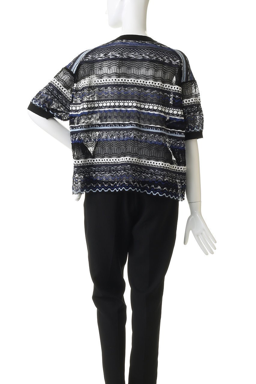 【エリオポール/heliopole】の【boussole】ランダムボーダーレースC/Nニット 人気、トレンドファッション・服の通販 founy(ファニー) 　ファッション　Fashion　レディースファッション　Fashion for Women　トップス・カットソー　Cut & Sew Tops　ニット　Knit Tops & Sweaters　カジュアルプルオーバー・ニットトップス　Pullovers & Knit Tops / Casual Pullovers　2026年　2026　シンプル　Simple, Minimal　パターン　Pattern, Design Print　フェミニン　Feminine, Girly　プリント　Print, Printed Pattern　ボトム　Bottoms, Lower Wear　ボーダー　Border, Stripe　モダン　Modern, Contemporary　ランダム　Random, Irregular　レース　Lace, Lace Fabric　夏　Summer　春　Spring　S/S・春夏　SS, Spring/Summer, Warm Season　other-4|ID: prp329100004864105 ipo3291000000036190662