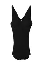 【エリオポール/heliopole】の【HAKUJI】Twist cotton Vネックタンクトップ 人気、トレンドファッション・服の通販 founy(ファニー) ファッション Fashion レディースファッション Fashion for Women トップス・カットソー Cut & Sew Tops キャミソール&ノースリーブ Camisoles & Sleeveless Tops シャツ・ブラウス・オフィスカジュアル Elegant Blouses & Button-Ups ロングTシャツ・Tシャツ Longline T-Shirts & Tees カットソー・ベーシックTシャツ Cut-and-Sewn Tops / Stretch Tees & Basics Vネックトップス V-Neck Tops / V-Cut Neckline Shirts 2026年 2026 キャミソール Camisole, Spaghetti Strap Top シンプル Simple, Minimal タンク Tank Top, Sleeveless Top 夏 Summer 春 Spring S/S・春夏 SS, Spring/Summer, Warm Season thumbnail ブラック|ID: prp329100004864106 ipo3291000000036190666