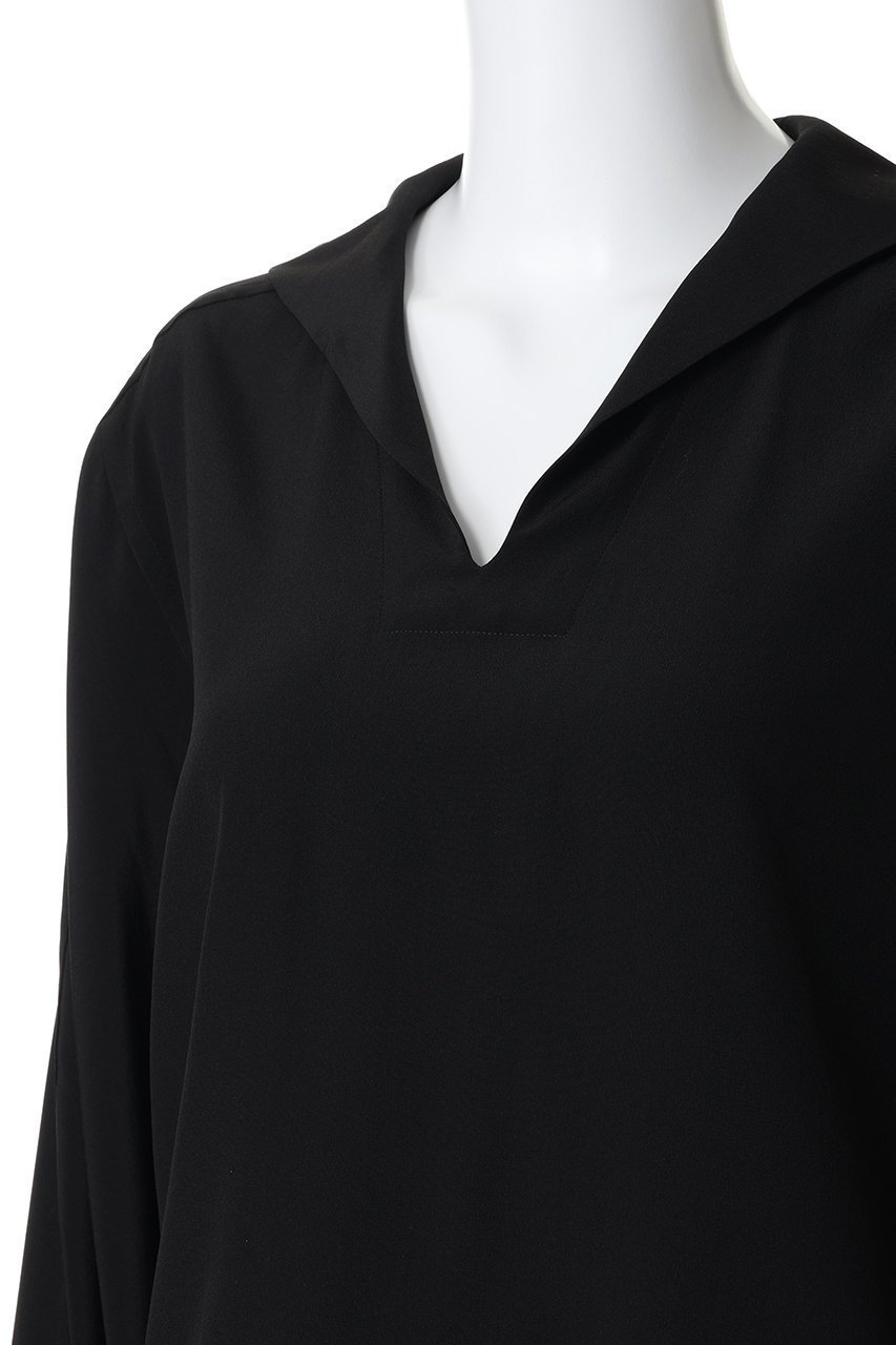 【セアン/SCEARN】のSILK DE CHINE ブラウス 人気、トレンドファッション・服の通販 founy(ファニー) 　ファッション　Fashion　レディースファッション　Fashion for Women　トップス・カットソー　Cut & Sew Tops　シャツ・ブラウス・オフィスカジュアル　Elegant Blouses & Button-Ups　シルク　Silk, 100% Silk　スリーブ　Sleeve, Long Sleeve / Short Sleeve　ドレープ　Drape, Draping Fabric　ロング　Long, Long-Length　other-5|ID: prp329100004864111 ipo3291000000036888679