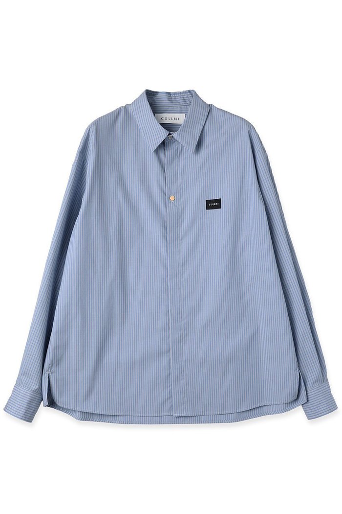 【クルニ/CULLNI】の【UNISEX】High Count Broad エンブロイダリー パッチストライプ シャツ インテリア・キッズ・メンズ・レディースファッション・服の通販 founy(ファウニー) https://founy.com/ ファッション Fashion レディースファッション Fashion for Women トップス・カットソー Cut & Sew Tops シャツ・ブラウス・オフィスカジュアル Elegant Blouses & Button-Ups ユニセックス Unisex, Genderless なめらか Smooth, Silky Texture エンブロイダリー Embroidery Design ストライプ Stripe, Striped Pattern スリーブ Sleeve, Long Sleeve / Short Sleeve パッチ Patch, Appliqué ブロード Broadcloth, Fine Cotton ロング Long, Long-Length |ID: prp329100004864112 ipo3291000000036953393