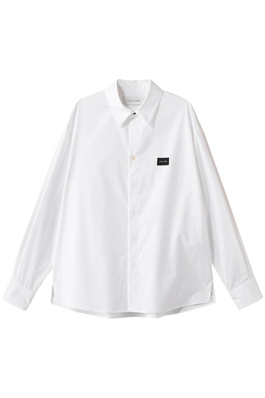 【クルニ/CULLNI】の【UNISEX】High Count Broadcloth エンブロイダリー パッチシャツ インテリア・キッズ・メンズ・レディースファッション・服の通販 founy(ファニー) ファッション Fashion レディースファッション Fashion for Women トップス・カットソー Cut & Sew Tops シャツ・ブラウス・オフィスカジュアル Elegant Blouses & Button-Ups ユニセックス Unisex, Genderless なめらか Smooth, Silky Texture エンブロイダリー Embroidery Design スリーブ Sleeve, Long Sleeve / Short Sleeve パッチ Patch, Appliqué ブロード Broadcloth, Fine Cotton ベーシック Basic, Essential ロング Long, Long-Length ホワイト|ID: prp329100004864114 ipo3291000000036714543