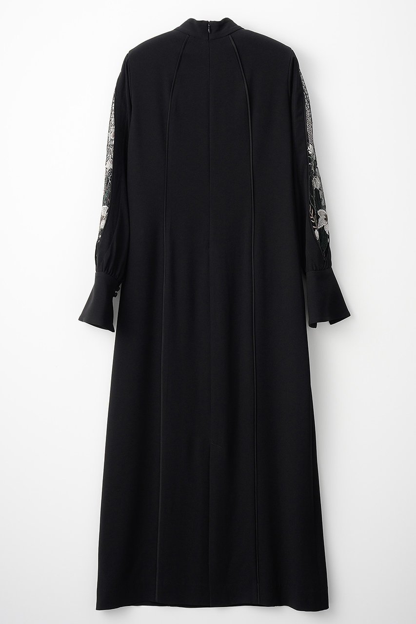 【ミューラル/MURRAL】のPetal sleeve laceドレス 人気、トレンドファッション・服の通販 founy(ファニー) 　ファッション　Fashion　レディースファッション　Fashion for Women　ワンピース　Dresses　フォーマル・パーティードレス・結婚式用ドレス　Elegant & Casual Dresses　チュニック　Tunic Tops & Dresses　カッティング　Cutting Detail　ストレート　Straight, Straight Cut　チュニック　Tunic, Long Top　ドレス　Dress, One-Piece　モチーフ　Motif, Design Theme　レース　Lace, Lace Fabric　ロング　Long, Long-Length　エレガント 上品　Elegant　再入荷　Restock / Back in Stock　手描き　Hand-Drawn, Illustrated　other-2|ID: prp329100004864118 ipo3291000000036714564