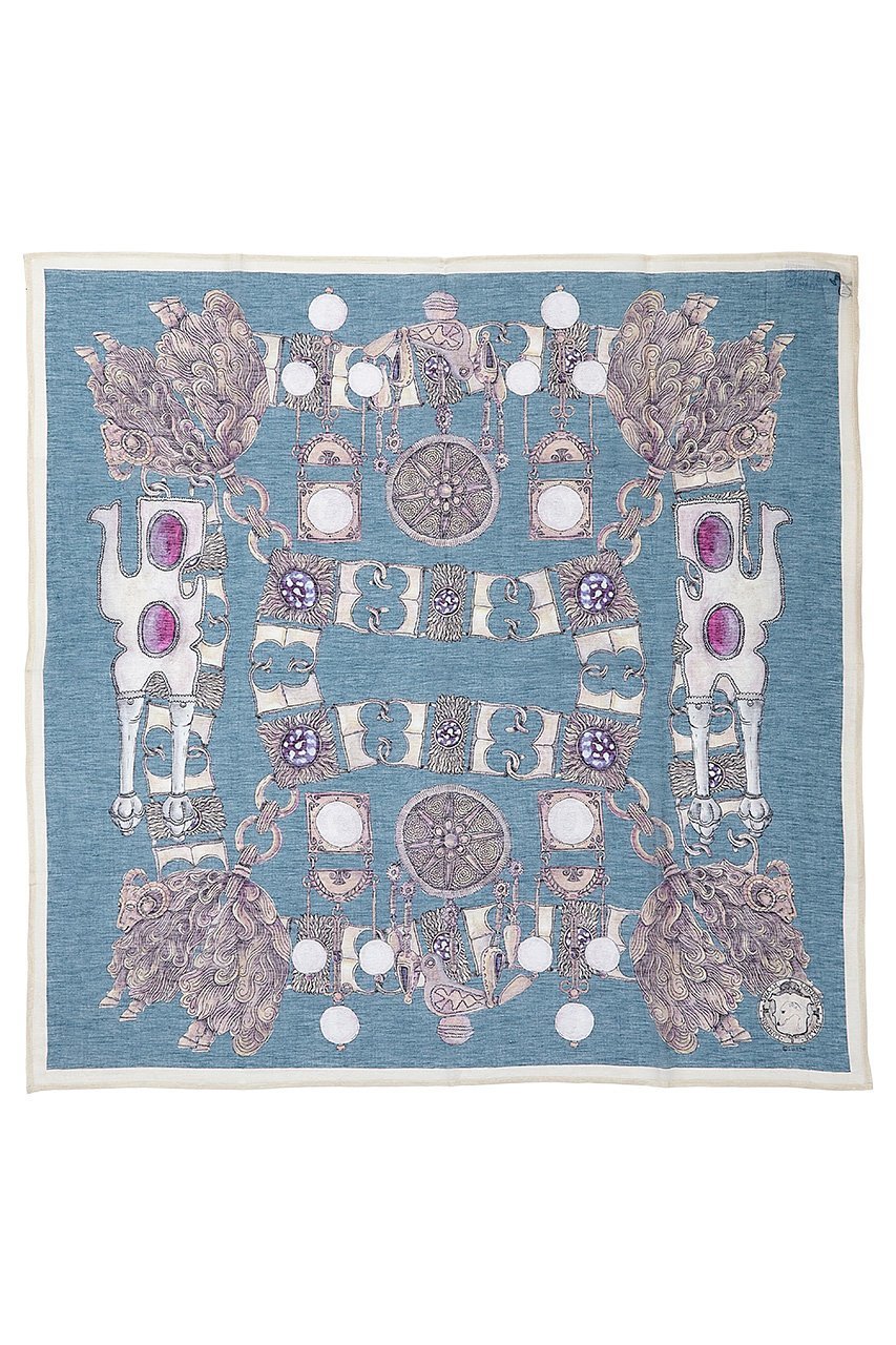 【その他のブランド/Other】のFiligree Menagerieストール 120cmx120cm インテリア・キッズ・メンズ・レディースファッション・服の通販 founy(ファニー) 　ファッション　Fashion　レディースファッション　Fashion for Women　ストール　Soft & Warm Scarves　マフラー・スヌード / 冬小物の定番　Scarves & Mufflers　ストール　Stole, Wrap　マフラー　Scarf, Muffler　モチーフ　Motif, Design Theme　エレガント 上品　Elegant　新作・新入荷　New Arrivals / New In　ダークグリーン|ID: prp329100004864126 ipo3291000000036190839