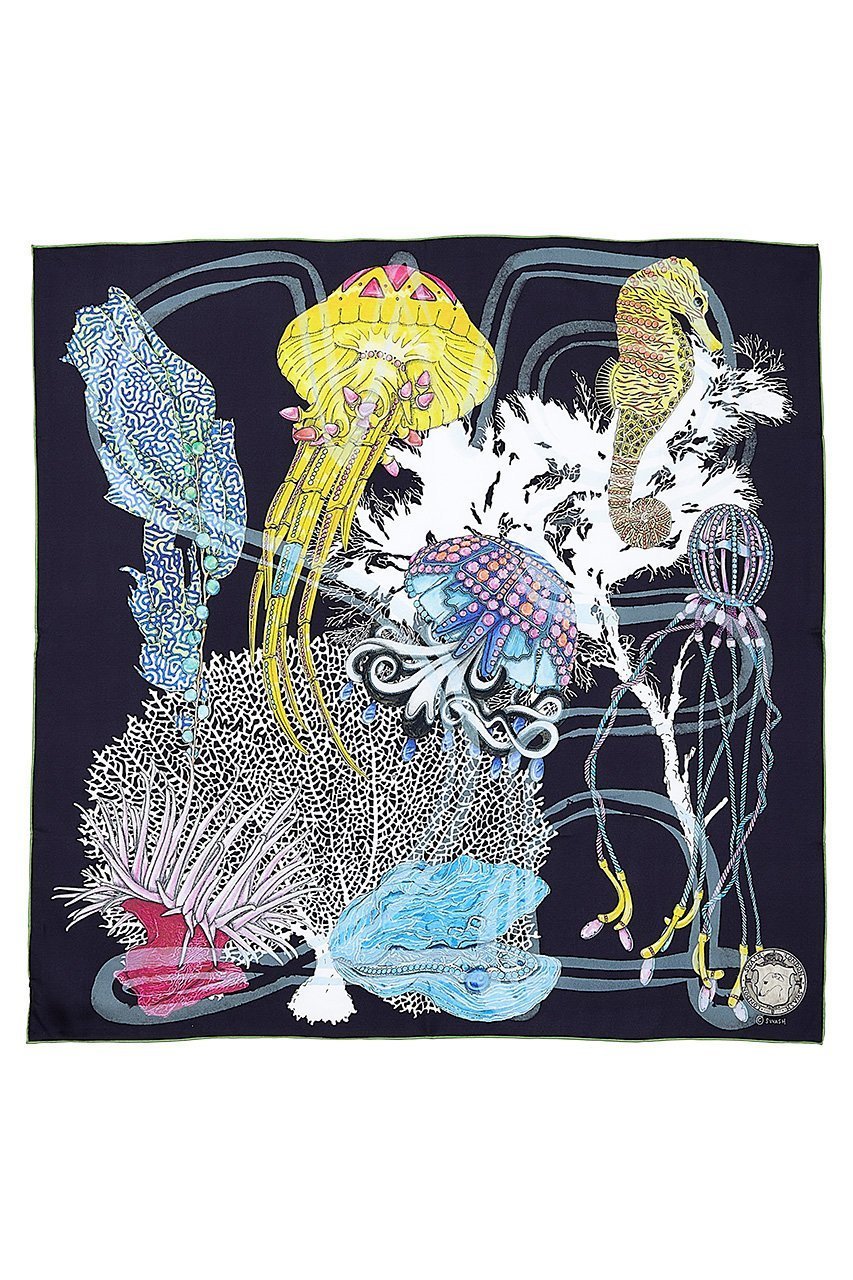 【その他のブランド/Other】のOceanic Odysseyシルクスカーフ 88cmx88cm インテリア・キッズ・メンズ・レディースファッション・服の通販 founy(ファニー) 　ファッション　Fashion　レディースファッション　Fashion for Women　ストール　Soft & Warm Scarves　マフラー・スヌード / 冬小物の定番　Scarves & Mufflers　シルク　Silk, 100% Silk　スカーフ　Scarf, Neckwear　ストール　Stole, Wrap　マフラー　Scarf, Muffler　エレガント 上品　Elegant　新作・新入荷　New Arrivals / New In　ブラック|ID: prp329100004864128 ipo3291000000036190854