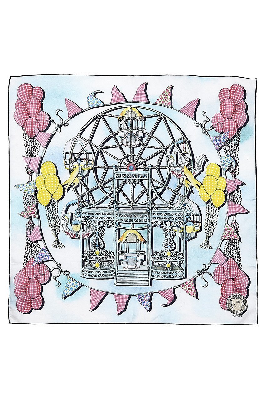 【その他のブランド/Other】のFerris Flightシルクスカーフ 68cmx68cm 人気、トレンドファッション・服の通販 founy(ファニー) 　ファッション　Fashion　レディースファッション　Fashion for Women　ストール　Soft & Warm Scarves　マフラー・スヌード / 冬小物の定番　Scarves & Mufflers　カラフル　Colorful Design　シルク　Silk, 100% Silk　スカーフ　Scarf, Neckwear　ストール　Stole, Wrap　マフラー　Scarf, Muffler　モチーフ　Motif, Design Theme　エレガント 上品　Elegant　夏　Summer　新作・新入荷　New Arrivals / New In　春　Spring　S/S・春夏　SS, Spring/Summer, Warm Season　 other-1|ID: prp329100004864129 ipo3291000000036190855