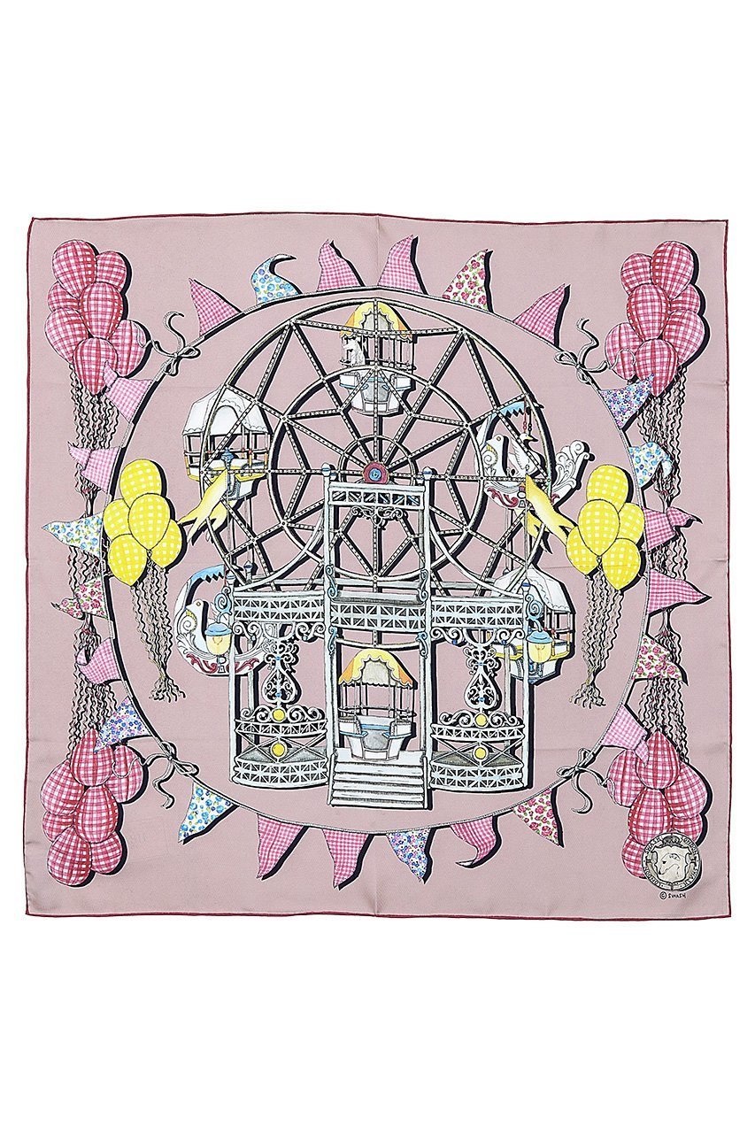 【その他のブランド/Other】のFerris Flightシルクスカーフ 68cmx68cm インテリア・キッズ・メンズ・レディースファッション・服の通販 founy(ファニー) 　ファッション　Fashion　レディースファッション　Fashion for Women　ストール　Soft & Warm Scarves　マフラー・スヌード / 冬小物の定番　Scarves & Mufflers　カラフル　Colorful Design　シルク　Silk, 100% Silk　スカーフ　Scarf, Neckwear　ストール　Stole, Wrap　マフラー　Scarf, Muffler　モチーフ　Motif, Design Theme　エレガント 上品　Elegant　夏　Summer　新作・新入荷　New Arrivals / New In　春　Spring　S/S・春夏　SS, Spring/Summer, Warm Season　モカブラウン|ID: prp329100004864129 ipo3291000000036190858