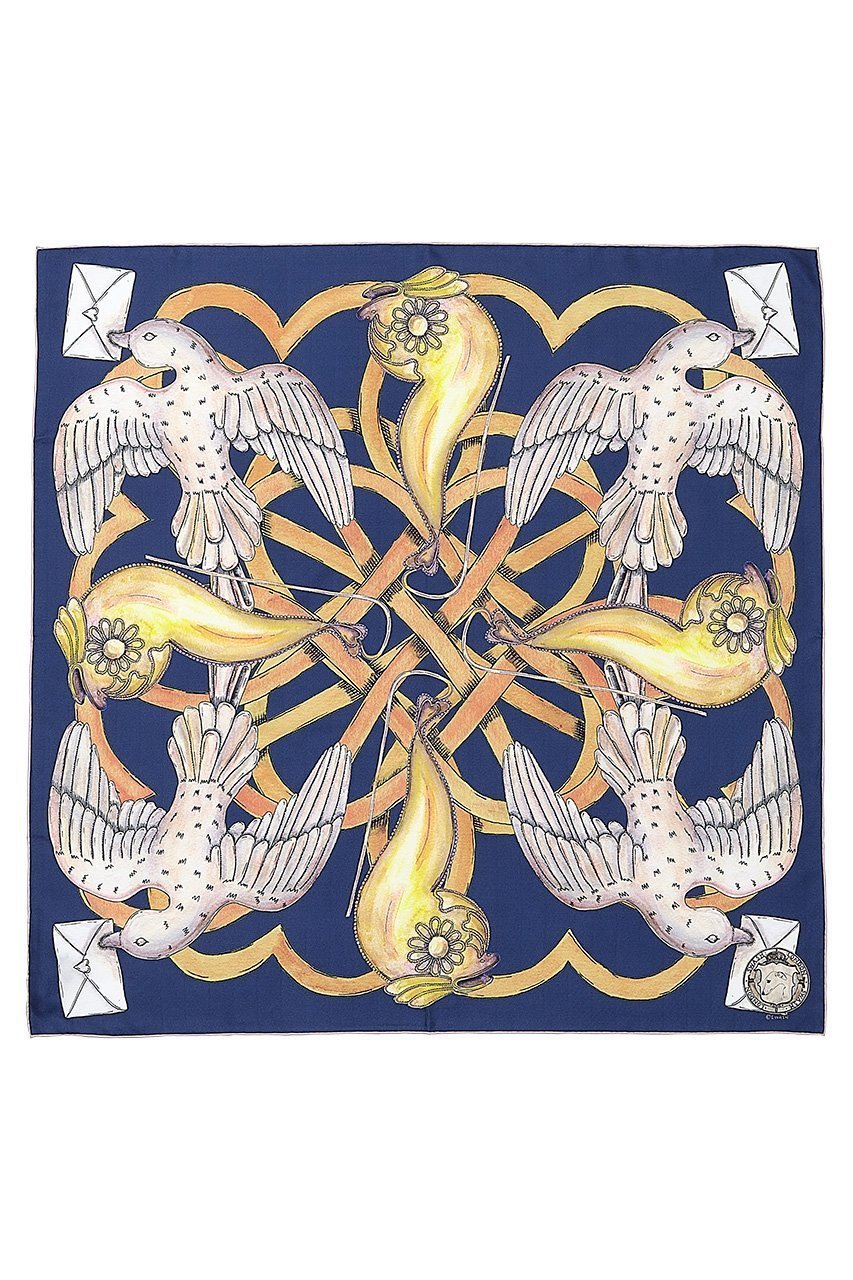 【その他のブランド/Other】のLoop the loopシルクスカーフ 88cmx88cm インテリア・キッズ・メンズ・レディースファッション・服の通販 founy(ファニー) ファッション Fashion レディースファッション Fashion for Women ストール Soft & Warm Scarves マフラー・スヌード / 冬小物の定番 Scarves & Mufflers エレガント 上品 Elegant シルク Silk, 100% Silk スカーフ Scarf, Neckwear ストール Stole, Wrap マフラー Scarf, Muffler モチーフ Motif, Design Theme 新作・新入荷 New Arrivals / New In ネイビー|ID: prp329100004864135 ipo3291000000036190886