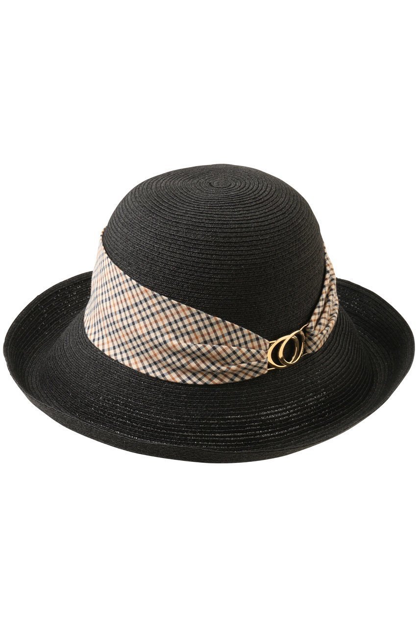 【アシーナ ニューヨーク/Athena New York】の【Athena New York×DAKS】ブレードキャペリン インテリア・キッズ・メンズ・レディースファッション・服の通販 founy(ファニー) 　ファッション　Fashion　レディースファッション　Fashion for Women　キャップ&ハット　Hats & Caps　チェック　Check, Plaid, Tartan　ブレード　Braid, Decorative Trim　リゾート　Resort, Vacation Style　リボン　Ribbon, Bow　帽子　Hat, Headwear　新作・新入荷　New Arrivals / New In　ブラック|ID: prp329100004865007 ipo3291000000036210820