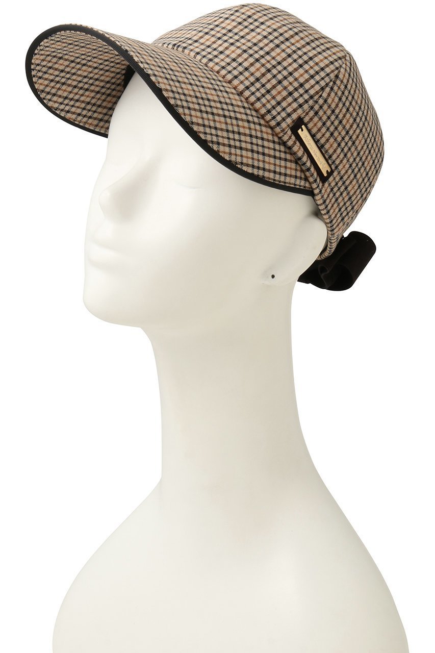 【アシーナ ニューヨーク/Athena New York】の【Athena New York×DAKS】バックリボンチェック柄キャップ 人気、トレンドファッション・服の通販 founy(ファニー) 　ファッション　Fashion　レディースファッション　Fashion for Women　キャップ&ハット　Hats & Caps　エレガント 上品　Elegant　キャップ　Cap, Baseball Cap　クラシカル　Classical, Vintage-Inspired　グログラン　Grosgrain, Grosgrain Ribbon　スペシャル　Special, Limited Edition　チェック　Check, Plaid, Tartan　ニューヨーク　New York, NYC Style　パイピング　Piping, Trim Design　モダン　Modern, Contemporary　リボン　Ribbon, Bow　帽子　Hat, Headwear　新作・新入荷　New Arrivals / New In　other-2|ID: prp329100004865010 ipo3291000000036210834