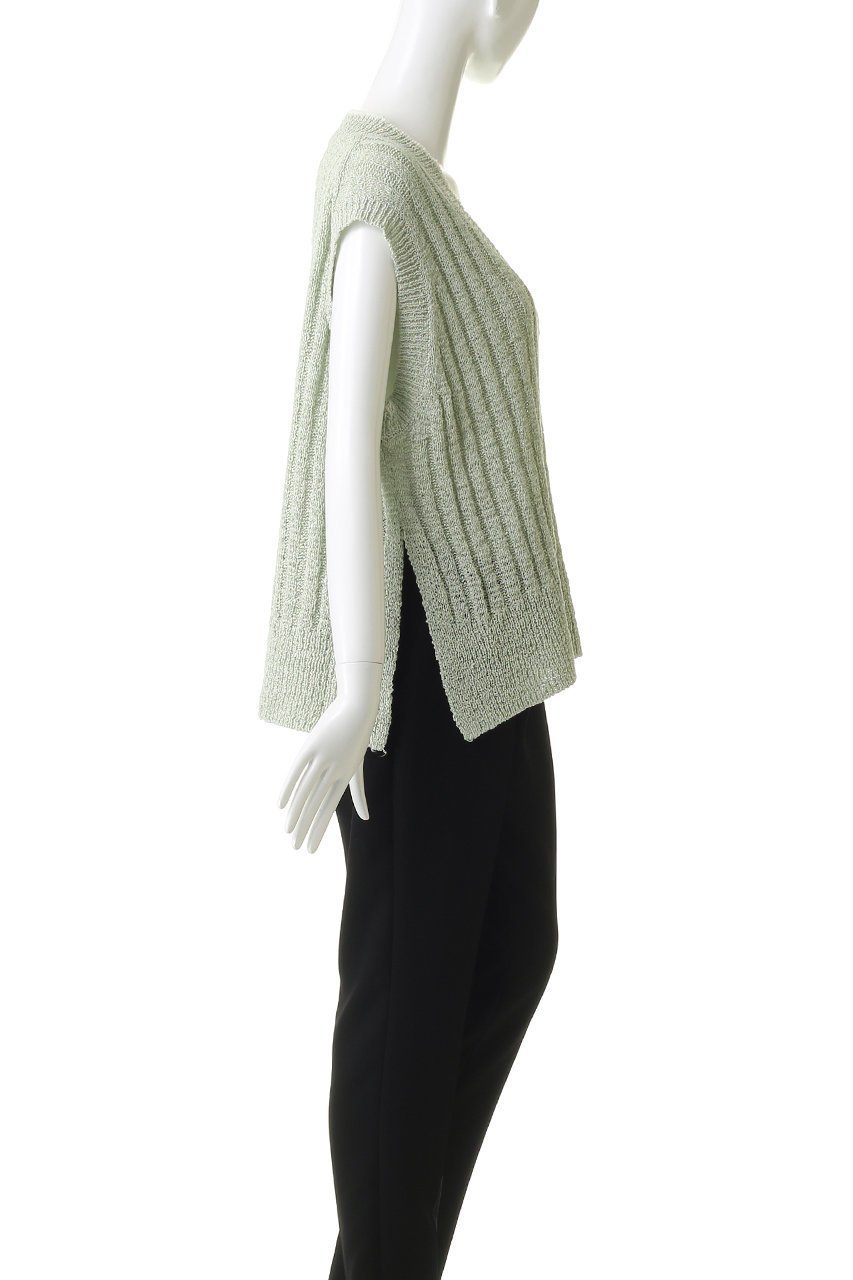 【エブール/ebure】の【3/6 0:00販売開始】ナチュラルテープニット Vネックリブニットベスト 人気、トレンドファッション・服の通販 founy(ファニー) 　ファッション　Fashion　レディースファッション　Fashion for Women　トップス・カットソー　Cut & Sew Tops　ニット　Knit Tops & Sweaters　ベスト&ジレ / 重ね着スタイル　Vests & Gilets　カジュアルプルオーバー・ニットトップス　Pullovers & Knit Tops / Casual Pullovers　Vネックトップス　V-Neck Tops / V-Cut Neckline Shirts　イタリア　Italy　インナー　Innerwear　スリット　Slit, Slit Detail　エレガント 上品　Elegant　other-3|ID: prp329100004865026 ipo3291000000036210942