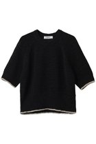 【エブール/ebure】の【3/6 0:00販売開始】ナチュラルテープニット 半袖リブニットプルオーバー 人気、トレンドファッション・服の通販 founy(ファニー) ファッション Fashion レディースファッション Fashion for Women トップス・カットソー Cut & Sew Tops ニット Knit Tops & Sweaters カジュアルプルオーバー・ニットトップス Pullovers & Knit Tops / Casual Pullovers イタリア Italy コンパクト Compact, Small Size エレガント 上品 Elegant 半袖 Short Sleeve, Half Sleeve thumbnail ブラック|ID: prp329100004865029 ipo3291000000036210955