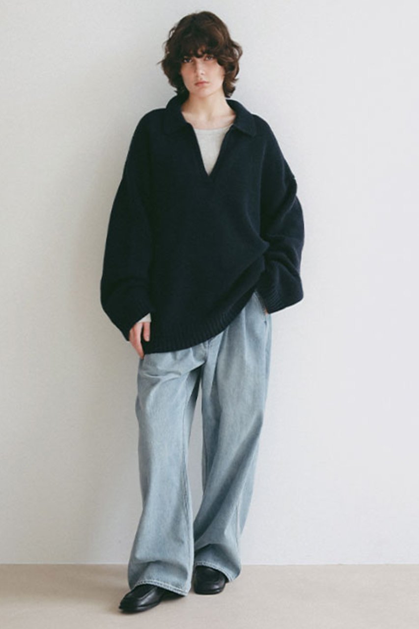 【エトレトウキョウ/ETRE TOKYO】のオーバーサイズスキッパーニットプルオーバー 人気、トレンドファッション・服の通販 founy(ファニー) 　ファッション　Fashion　レディースファッション　Fashion for Women　トップス・カットソー　Cut & Sew Tops　ニット　Knit Tops & Sweaters　カジュアルプルオーバー・ニットトップス　Pullovers & Knit Tops / Casual Pullovers　おすすめ　Recommended / Our Picks　アクリル　Acrylic Material　シンプル　Simple, Minimal　タートルネック　Turtleneck, High Neck　バランス　Balance, Style Balance　フォルム　Silhouette, Form　リラックス　Relax, Relaxed Fit　ロング　Long, Long-Length　新作・新入荷　New Arrivals / New In　other-5|ID: prp329100004865048 ipo3291000000036211088